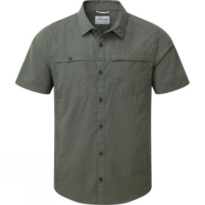 Camisa Craghoppers Kiwi Trek Manga Corta Hombre Verde Oliva - Chile XWC560423